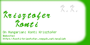 krisztofer konti business card